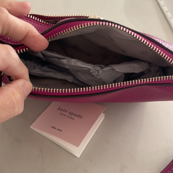 New without tags, burgundy, leather bag from Kate Spade - Picture 7 of 9